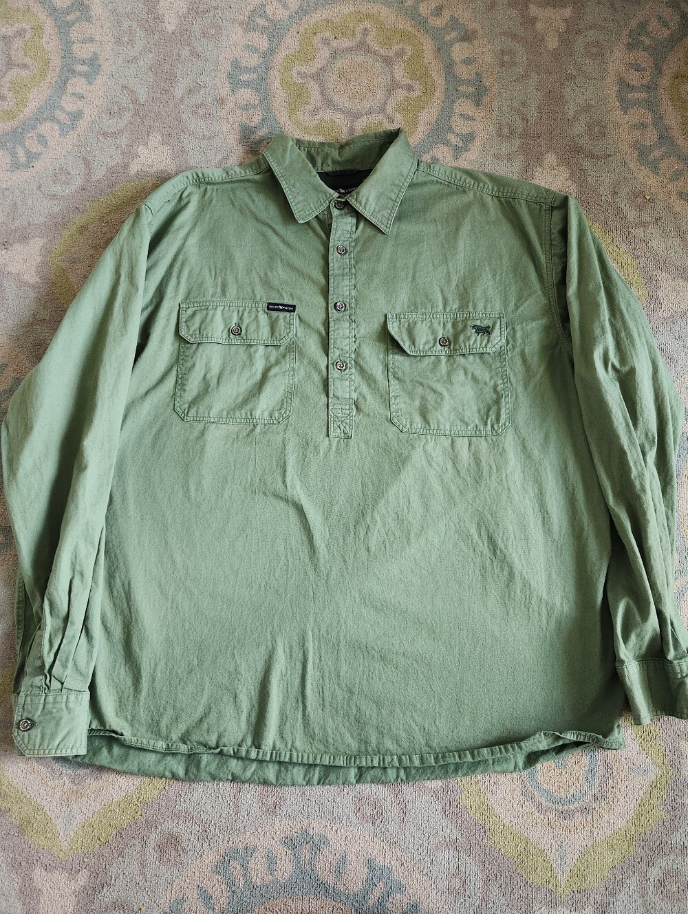 Australian Half Button Cowboy Shirt 2XL